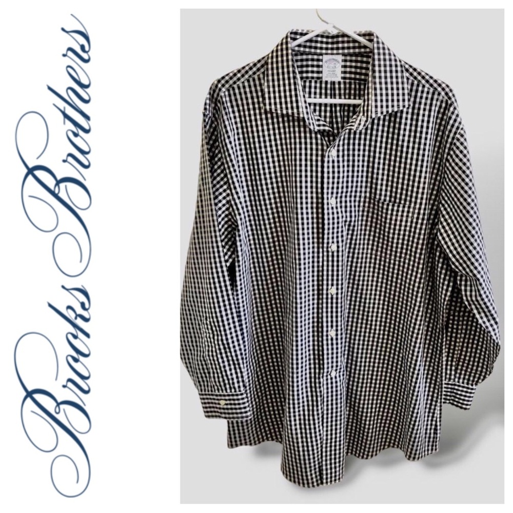 Brooks Brothers Regent check button up 17 1/2 - 33